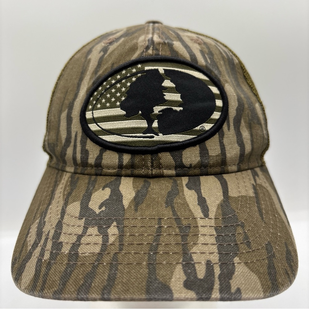 Mossy Oak American Flag Camo Patch Camouflage Men Outdoor Cap Mesh SnapBack Hat
